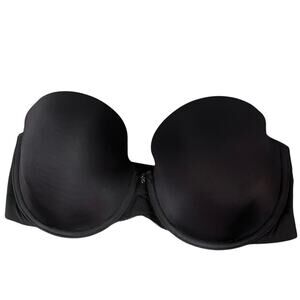 Victoria's Secret Lined Strapless Bra Black 34DD